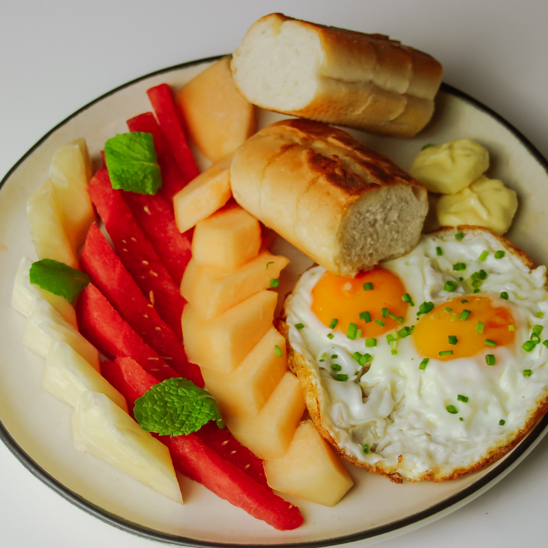 Fruit Plate & Eggs